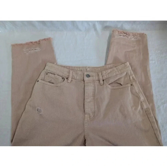 Vanilla Star Womens Jeans 90s Boyfriend Distressed Button Fly Size 11 Peachy - Picture 6 of 13